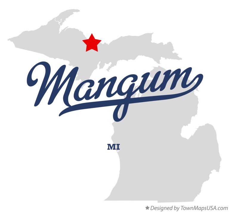 Map of Mangum Michigan MI