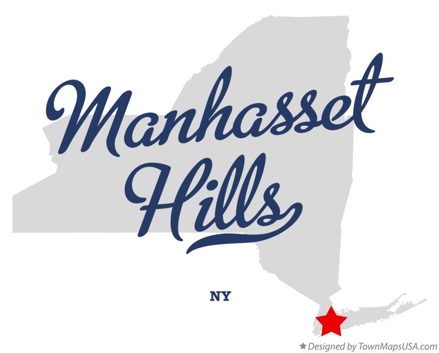 Map of Manhasset Hills New York NY