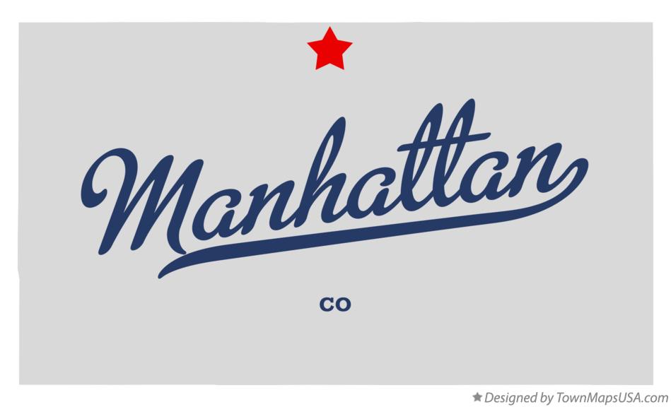 Map of Manhattan Colorado CO