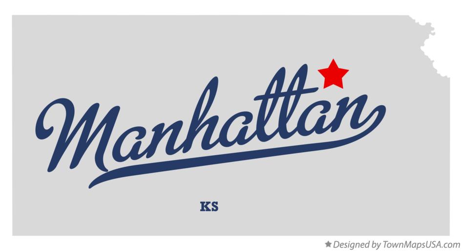 Map of Manhattan Kansas KS