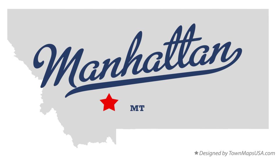 Map of Manhattan Montana MT