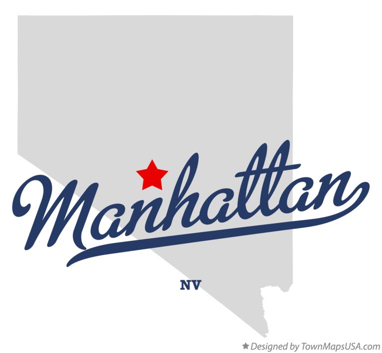 Map of Manhattan Nevada NV