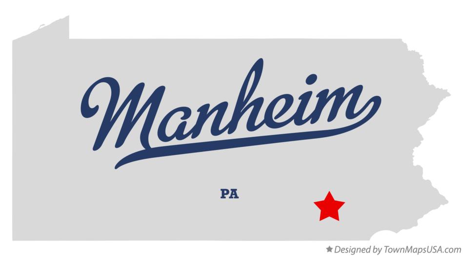 Map of Manheim Pennsylvania PA