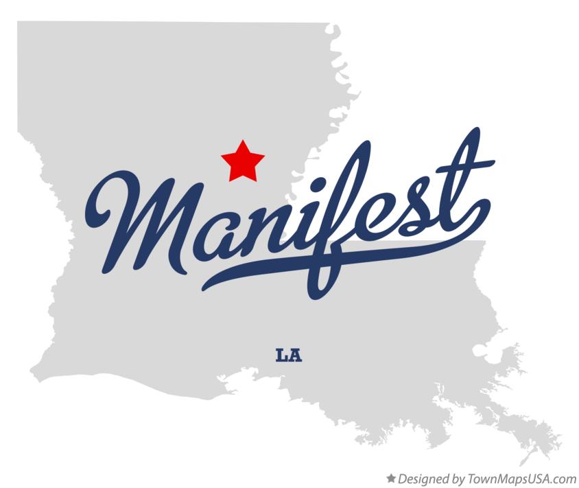 Map of Manifest Louisiana LA