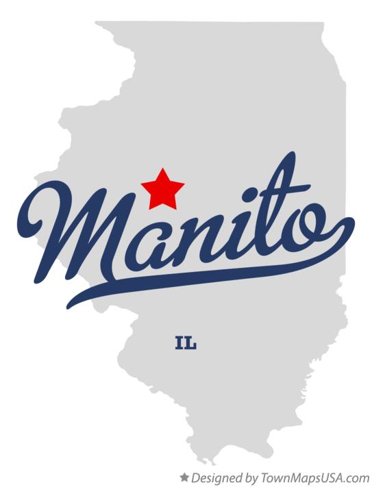 Map of Manito Illinois IL