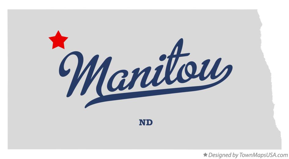 Map of Manitou North Dakota ND