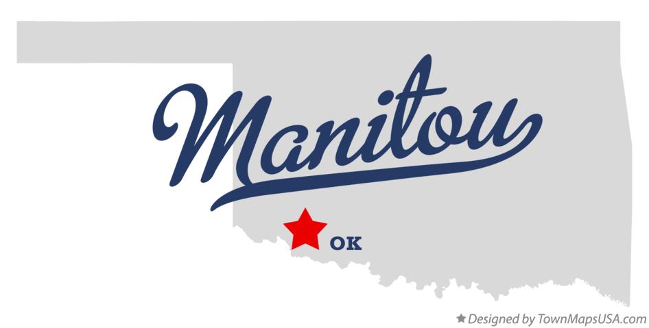 Map of Manitou Oklahoma OK