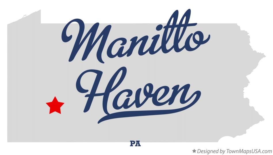 Map of Manitto Haven Pennsylvania PA