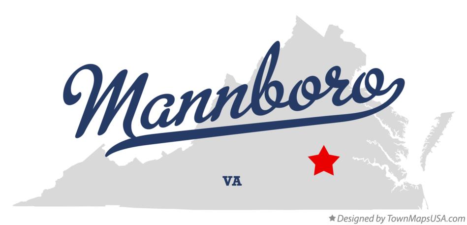 Map of Mannboro Virginia VA