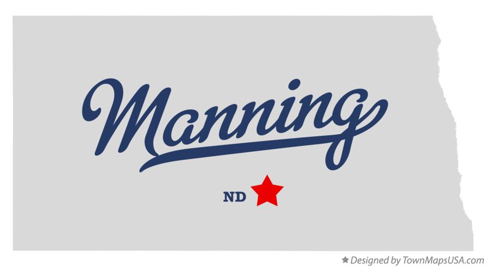 Map of Manning North Dakota ND