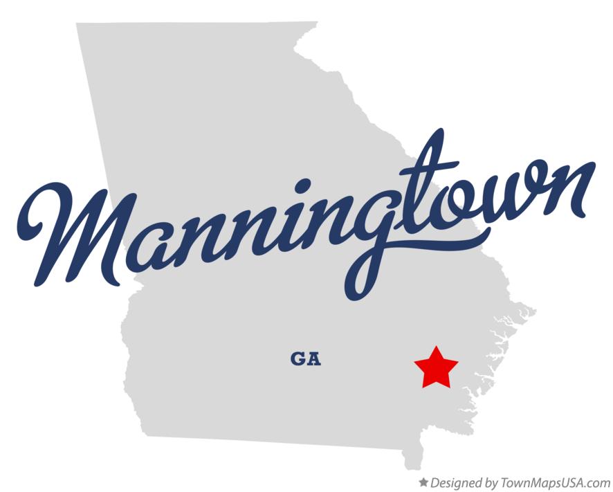 Map of Manningtown Georgia GA