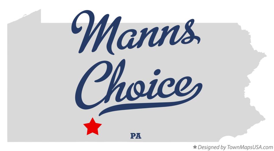 Map of Manns Choice Pennsylvania PA