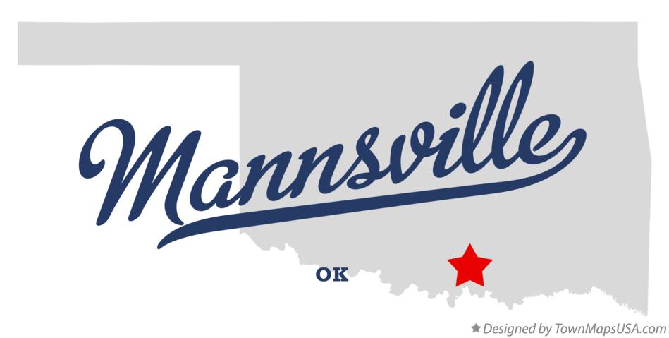 Map of Mannsville Oklahoma OK
