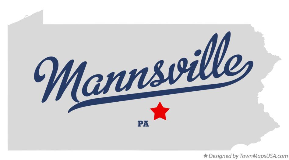Map of Mannsville Pennsylvania PA