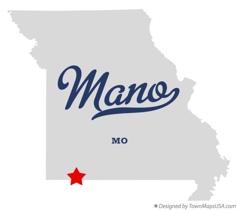 Map of Mano Missouri MO