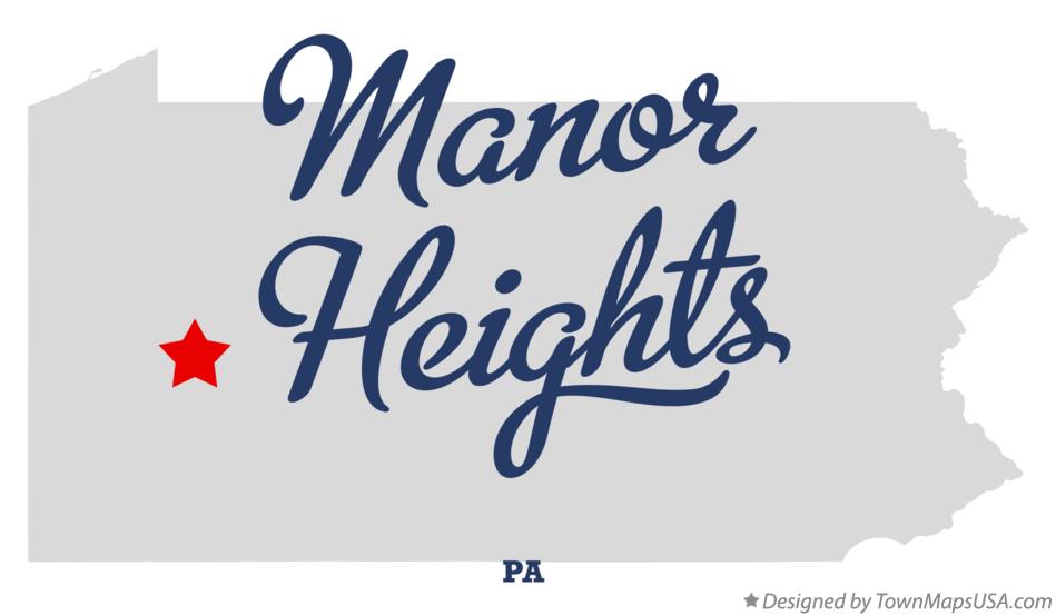 Map of Manor Heights Pennsylvania PA