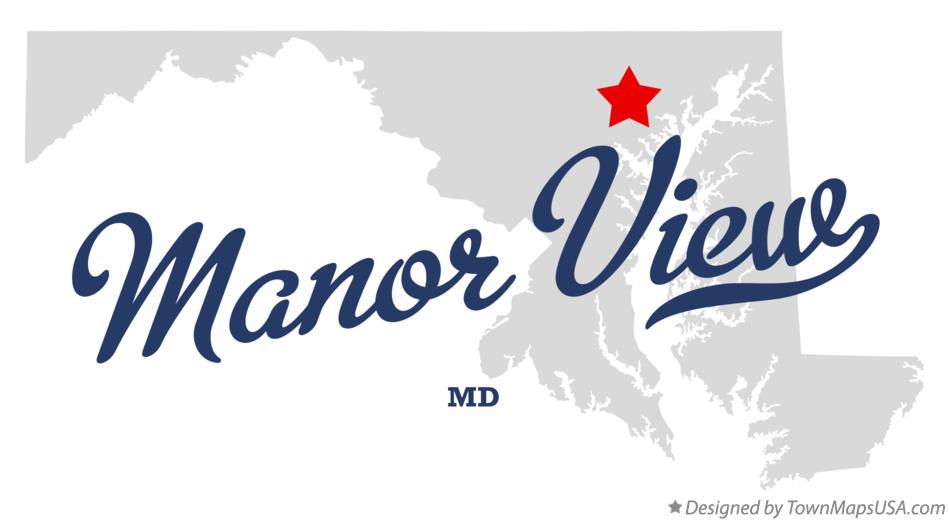 Map of Manor View Maryland MD