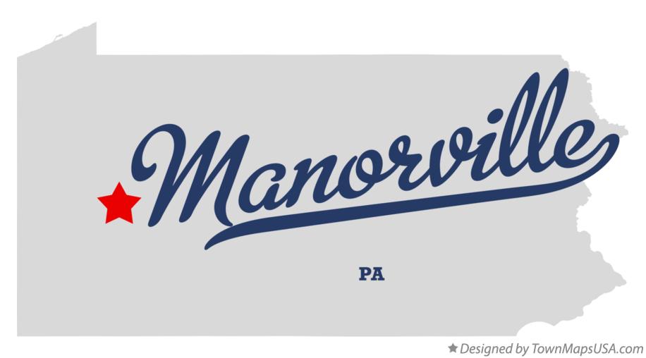 Map of Manorville Pennsylvania PA