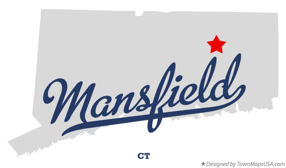 Map of Mansfield Connecticut CT