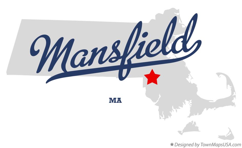 Map of Mansfield Massachusetts MA