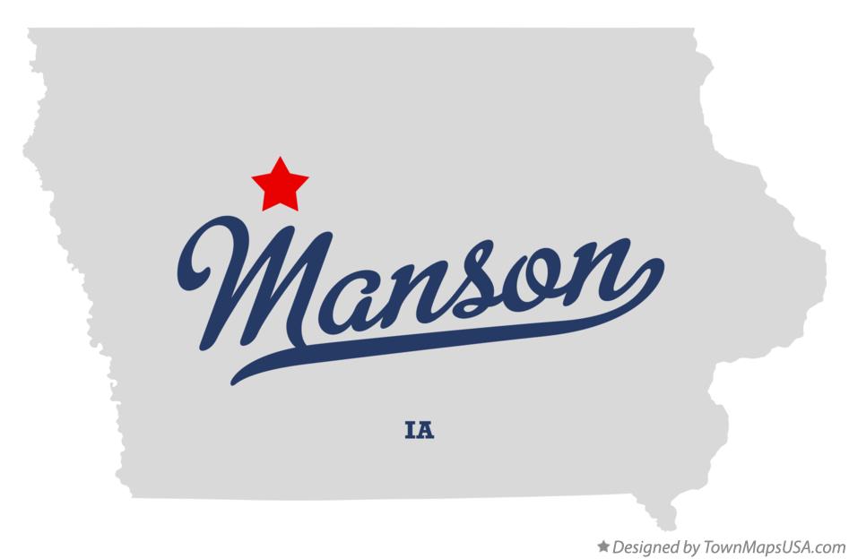 Map of Manson Iowa IA