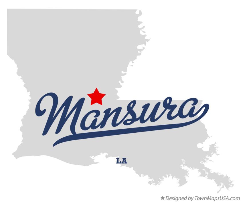 Map of Mansura Louisiana LA