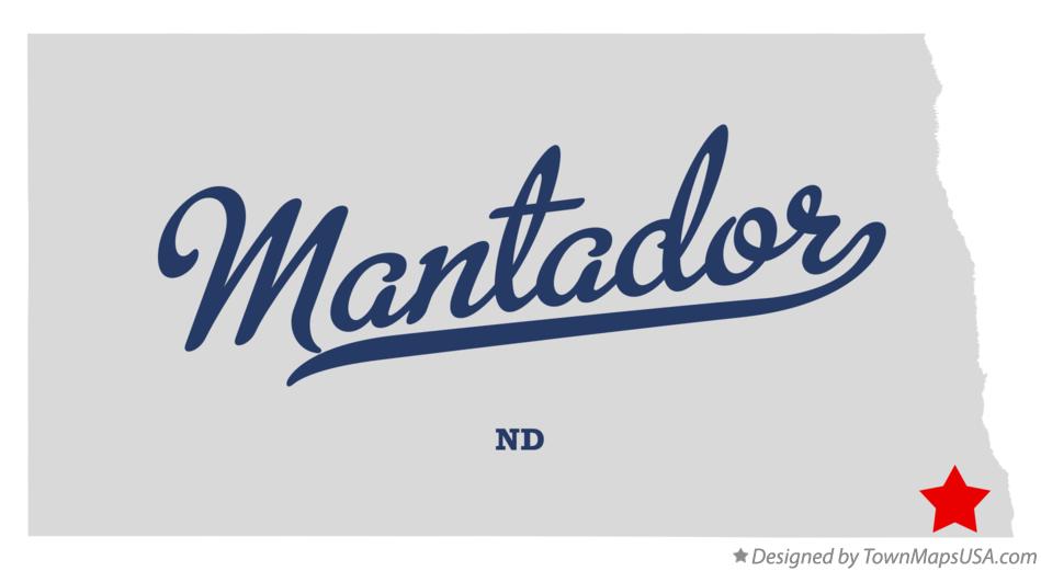 Map of Mantador North Dakota ND