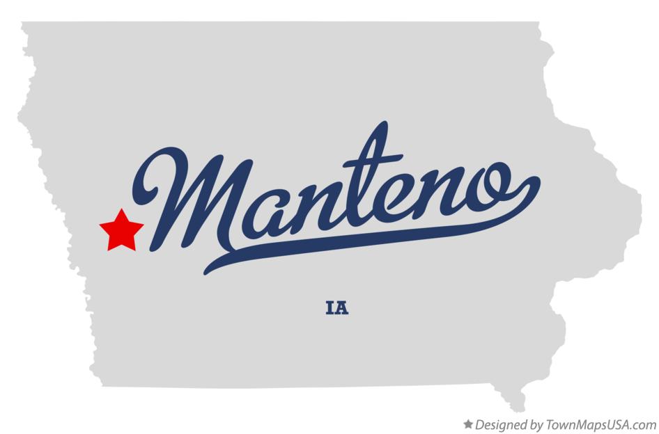 Map of Manteno Iowa IA