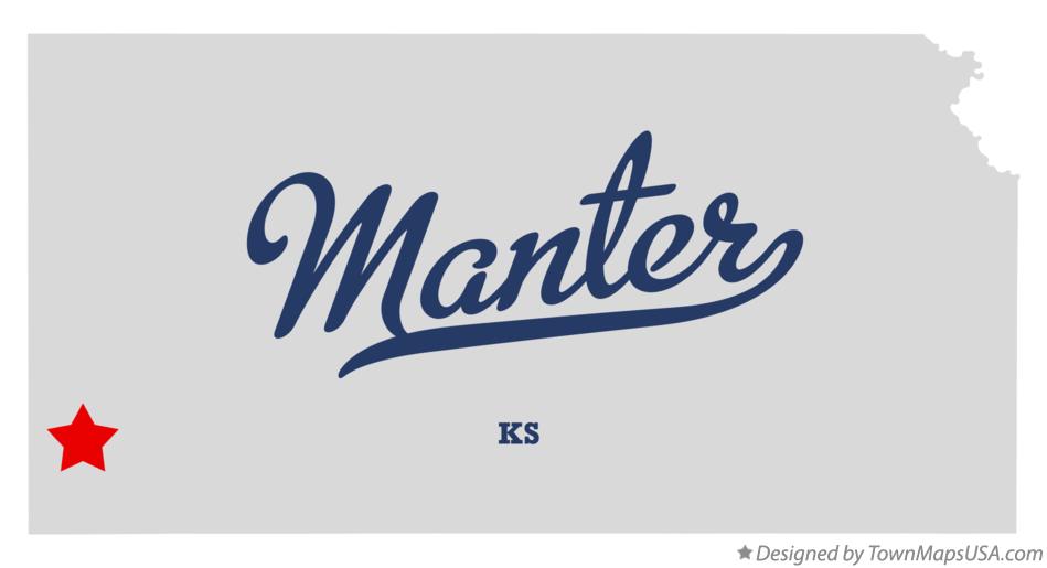 Map of Manter Kansas KS