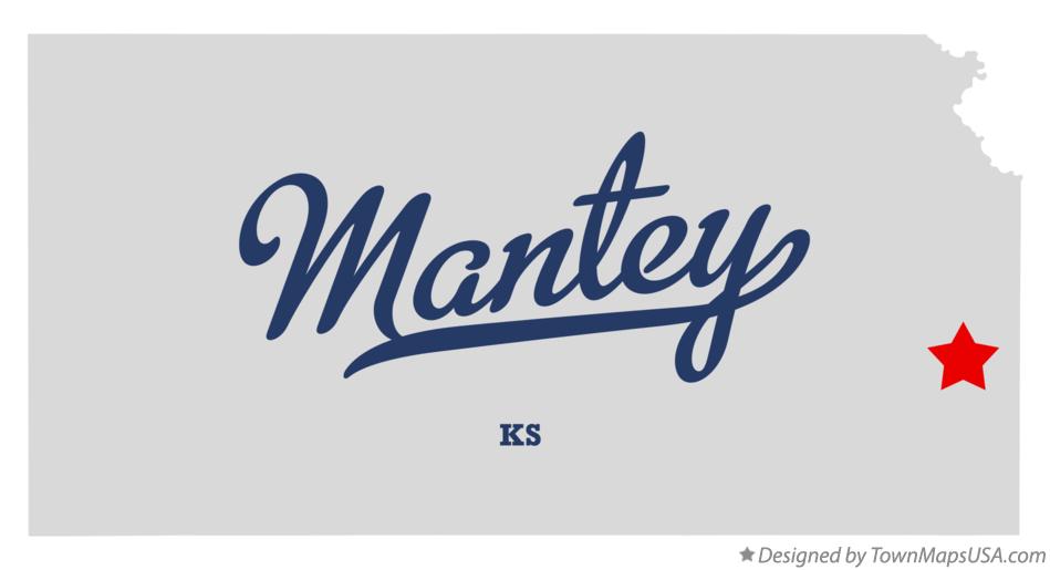 Map of Mantey Kansas KS