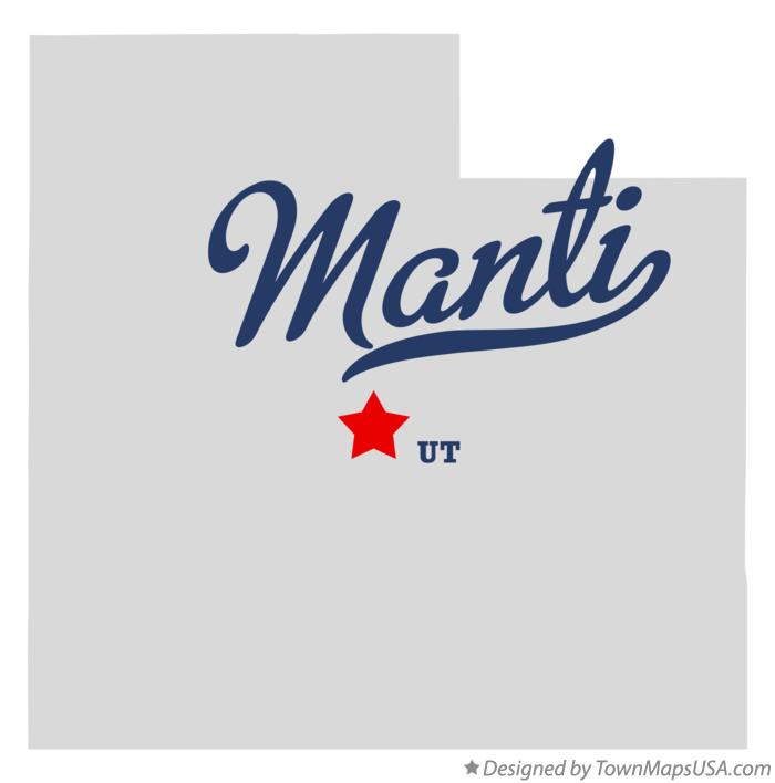 Map of Manti Utah UT
