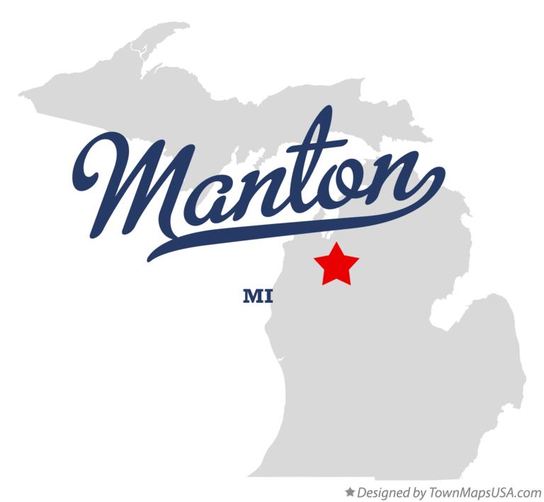 Map of Manton Michigan MI