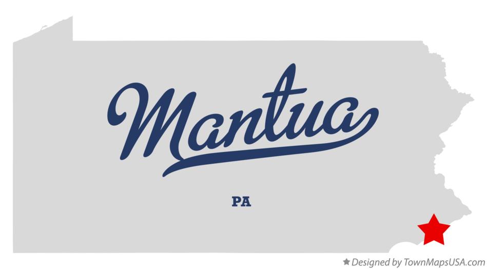 Map of Mantua Pennsylvania PA