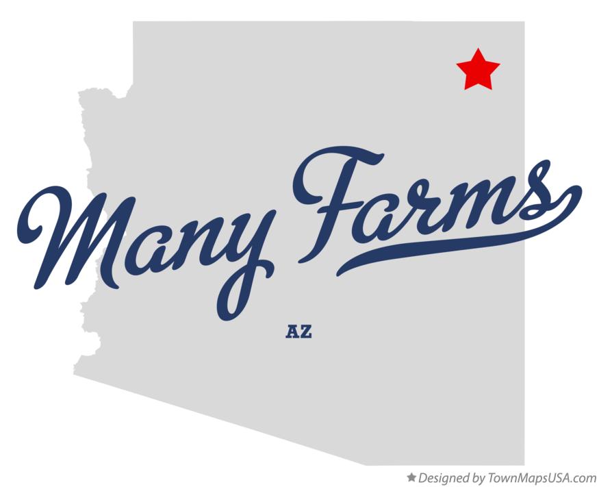 Map of Many Farms Arizona AZ