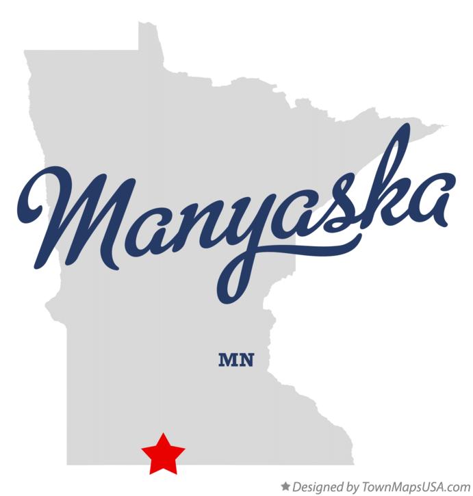 Map of Manyaska Minnesota MN