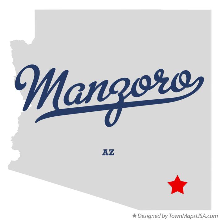 Map of Manzoro Arizona AZ