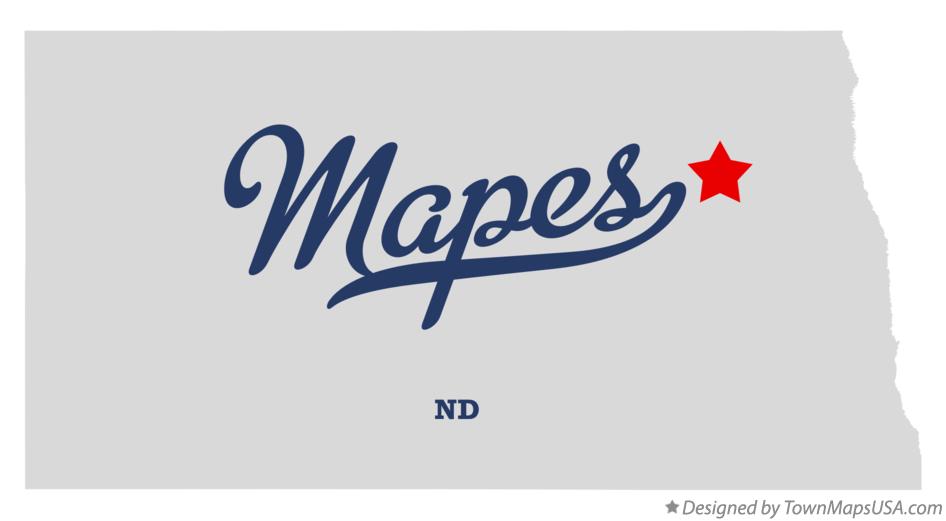 Map of Mapes North Dakota ND