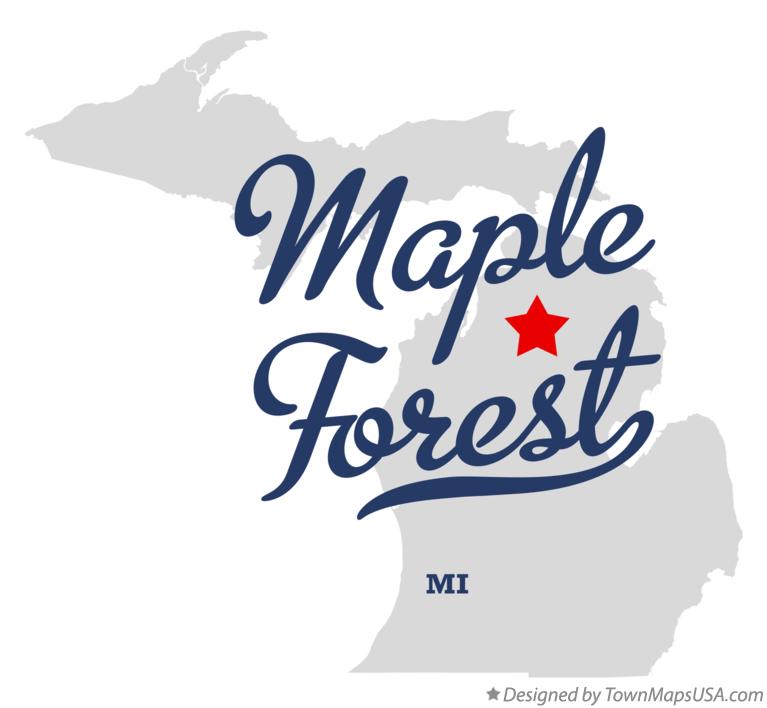 Map of Maple Forest Michigan MI