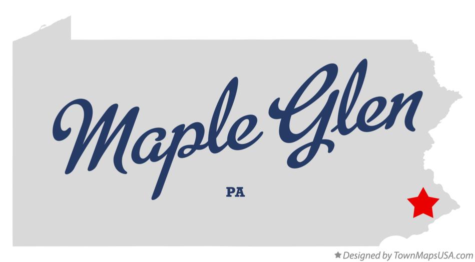 Map of Maple Glen Pennsylvania PA