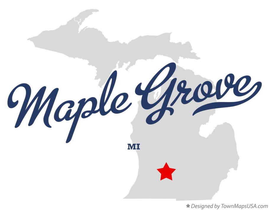 Map of Maple Grove Michigan MI