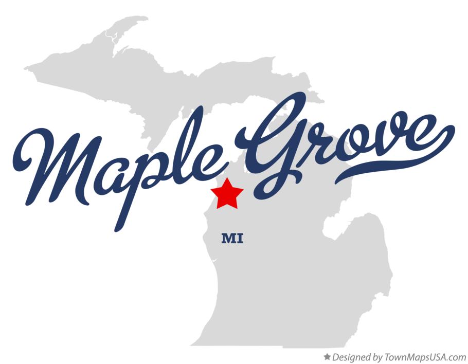 Map of Maple Grove Michigan MI