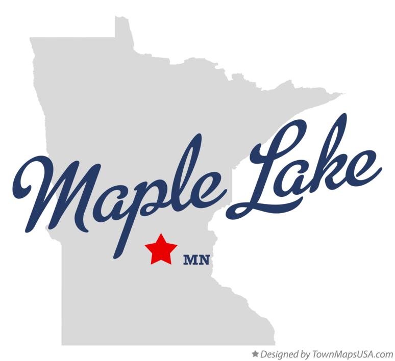 Map of Maple Lake Minnesota MN