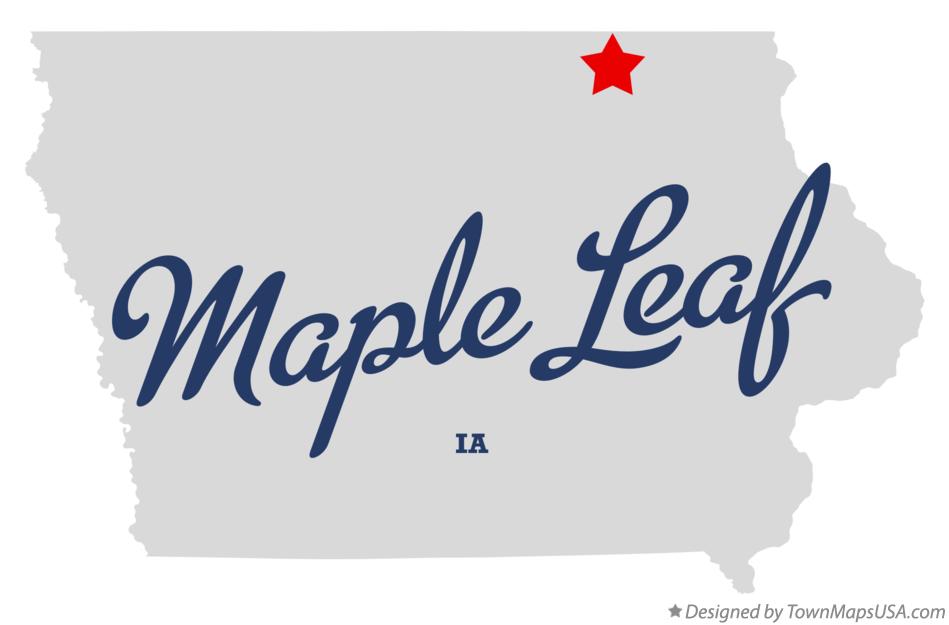Map of Maple Leaf Iowa IA