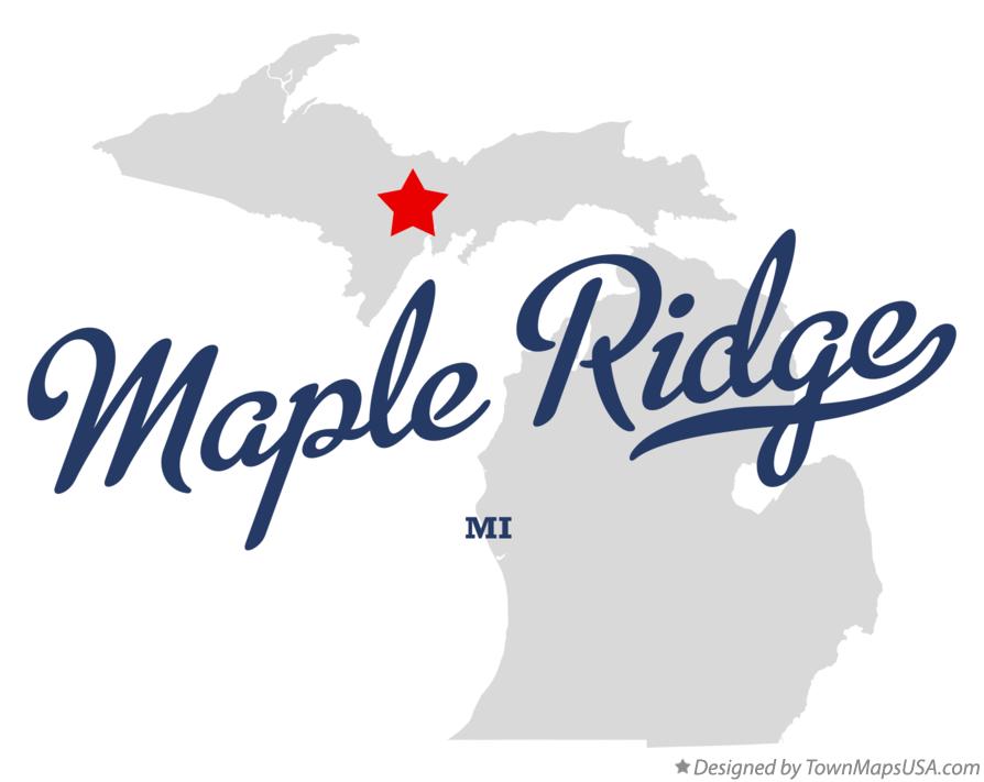 Map of Maple Ridge Michigan MI