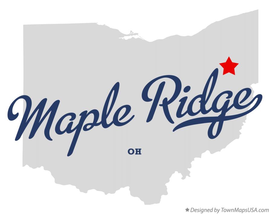 Map of Maple Ridge Ohio OH