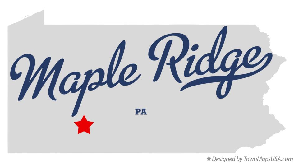 Map of Maple Ridge Pennsylvania PA