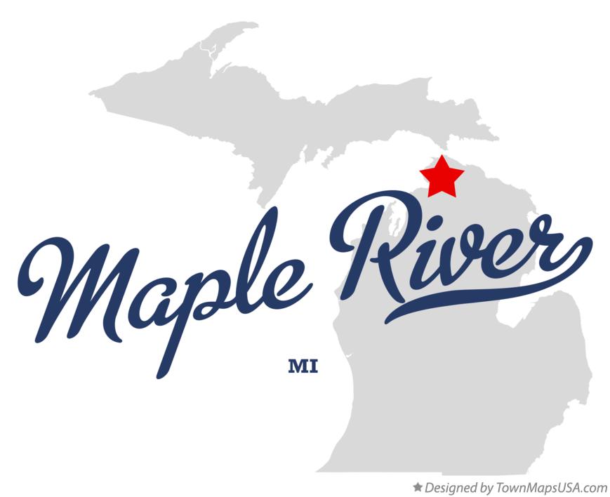 Map of Maple River Michigan MI