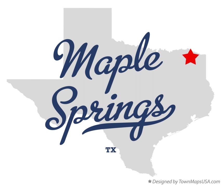 Map of Maple Springs Texas TX