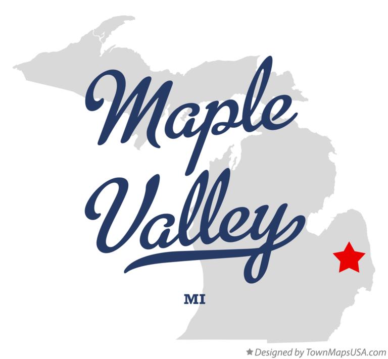 Map of Maple Valley Michigan MI