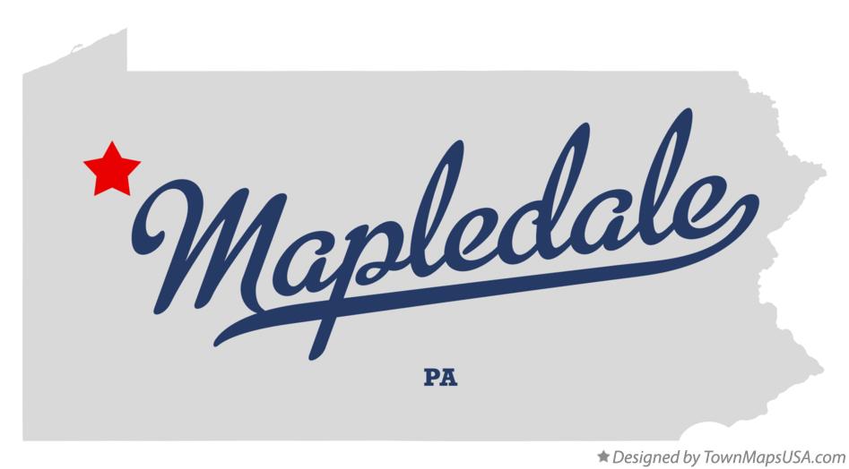 Map of Mapledale Pennsylvania PA